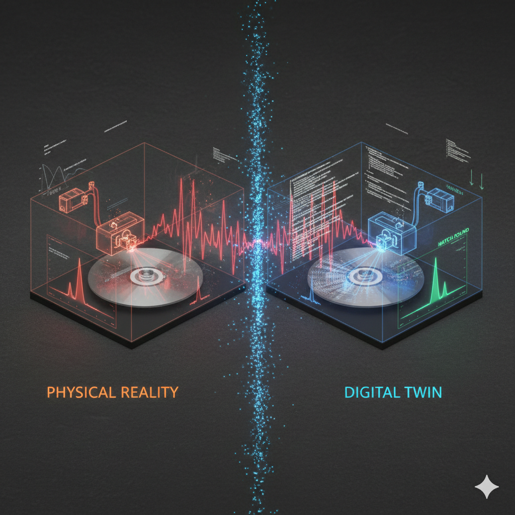 A pair of 3D renders of a disc inside certesian coordiantes